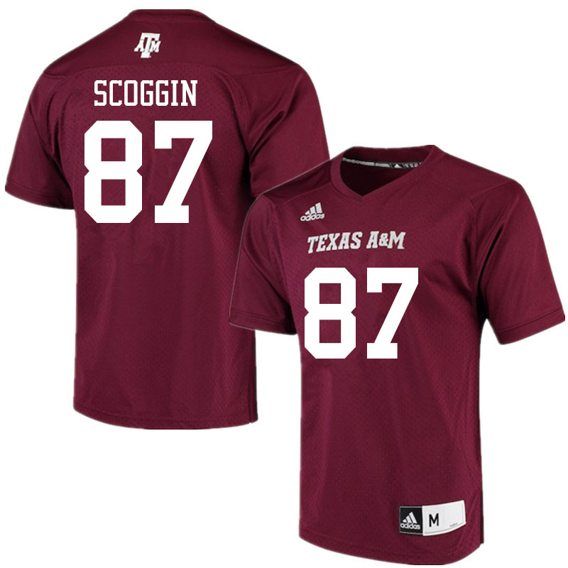 Men #87 Tyler Scoggin Texas A&M Aggies College Football Jerseys Sale-Maroon Alumni Player